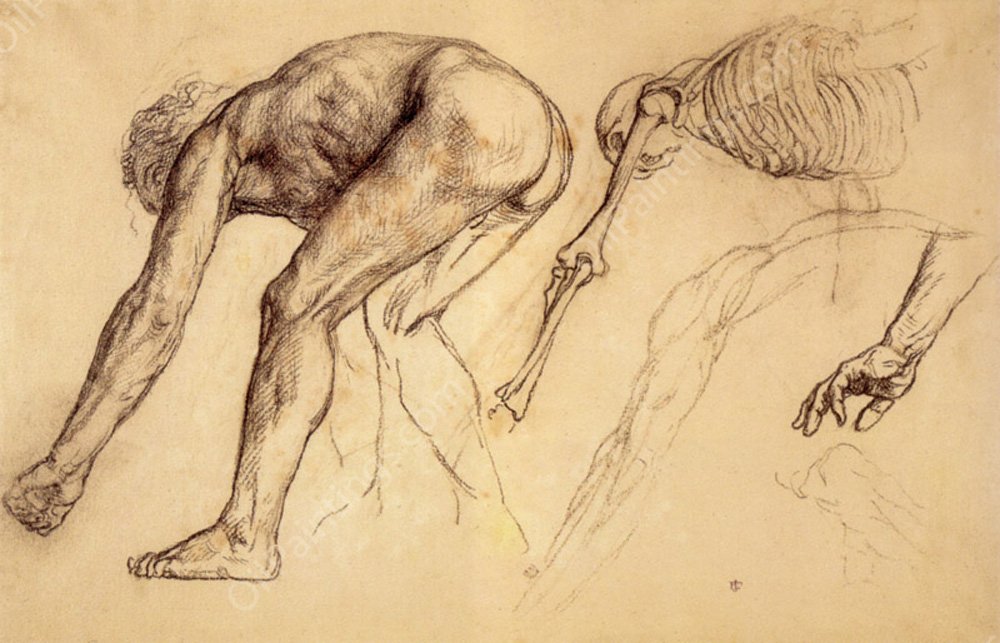 Study for the Fresco at St Stephens, Dulwich by Edward John Poynter - Hand-Painted Oil Painting Reproduction