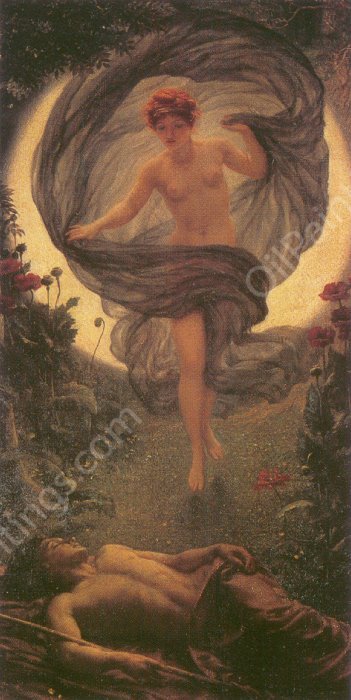 The vision of Endymion by Edward John Poynter - Hand-Painted Oil Painting Reproduction