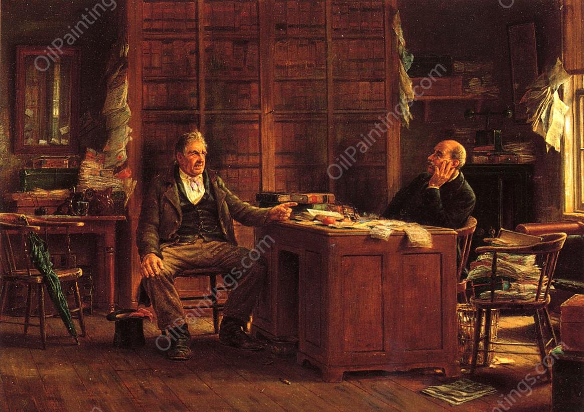 A Country Lawyer by Edward Lamson Henry - Hand-Painted Oil Painting Reproduction
