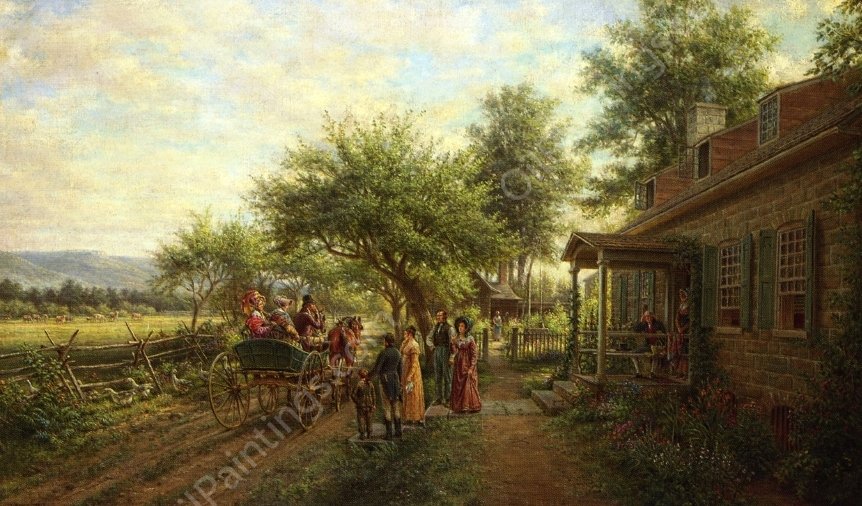 News of the War of 1812 by Edward Lamson Henry - Hand-Painted Oil Painting Reproduction