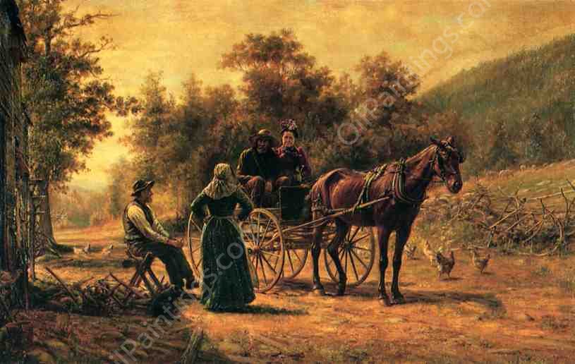 Return to the Farm by Edward Lamson Henry - Hand-Painted Oil Painting Reproduction