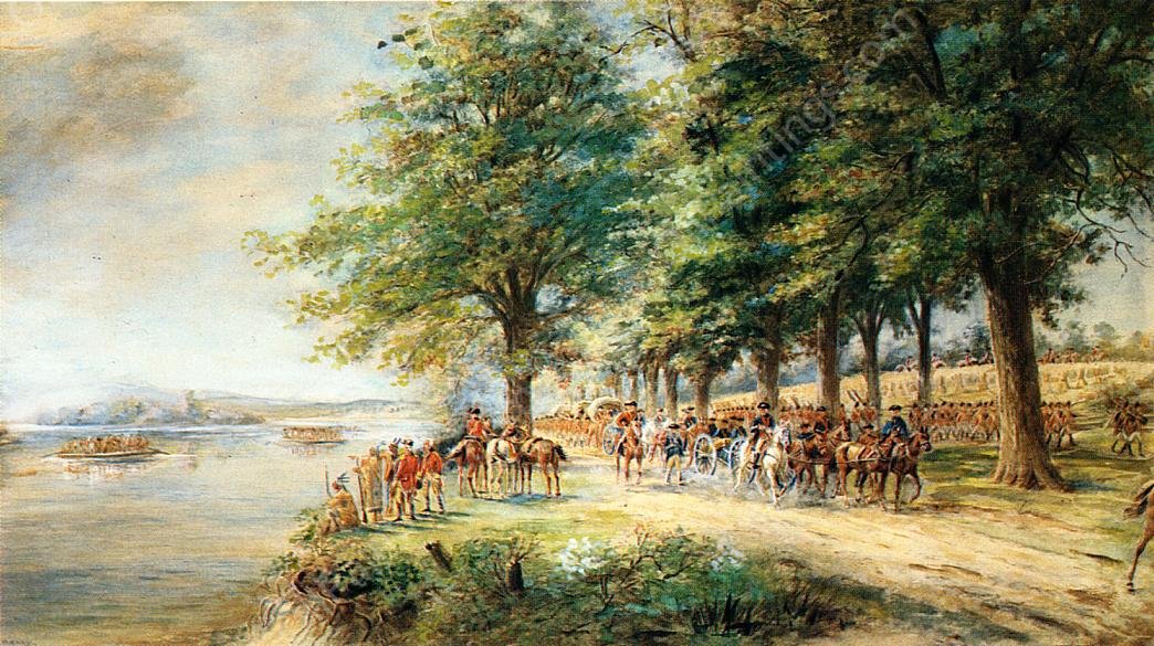 The Army of General Burgoyne by Edward Lamson Henry - Hand-Painted Oil Painting Reproduction