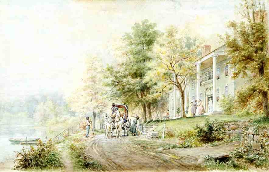 Visit to the Plantation by Edward Lamson Henry - Hand-Painted Oil Painting Reproduction