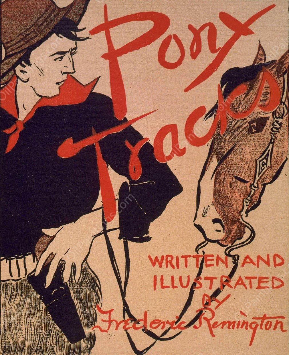 Pony tracks, written and illustrated by Frederic Remington  by Edward Penfield - Hand-Painted Oil Painting Reproduction