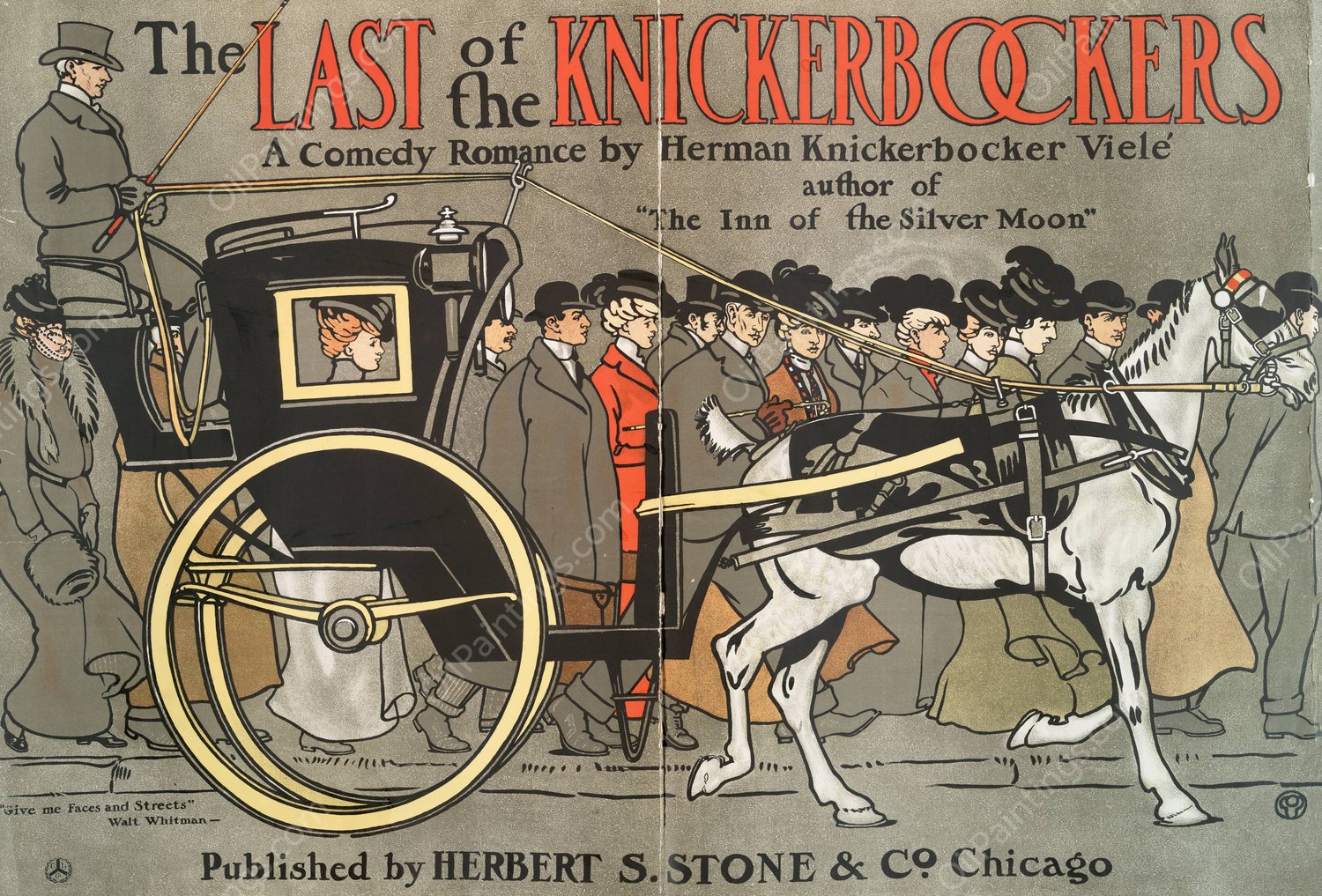 The Last of the Knickerbockers  by Edward Penfield - Hand-Painted Oil Painting Reproduction