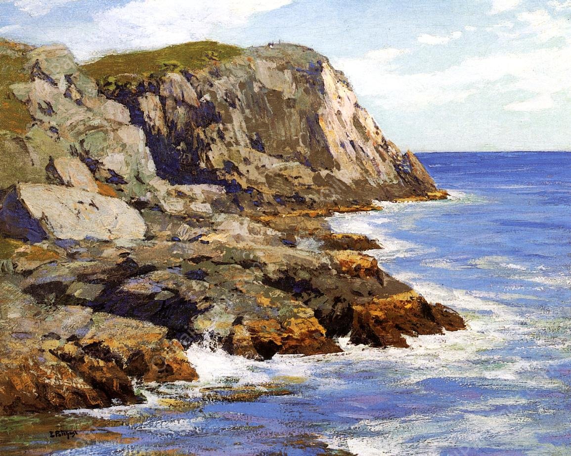 Monhegan by Edward Potthast - Hand-Painted Oil Painting Reproduction