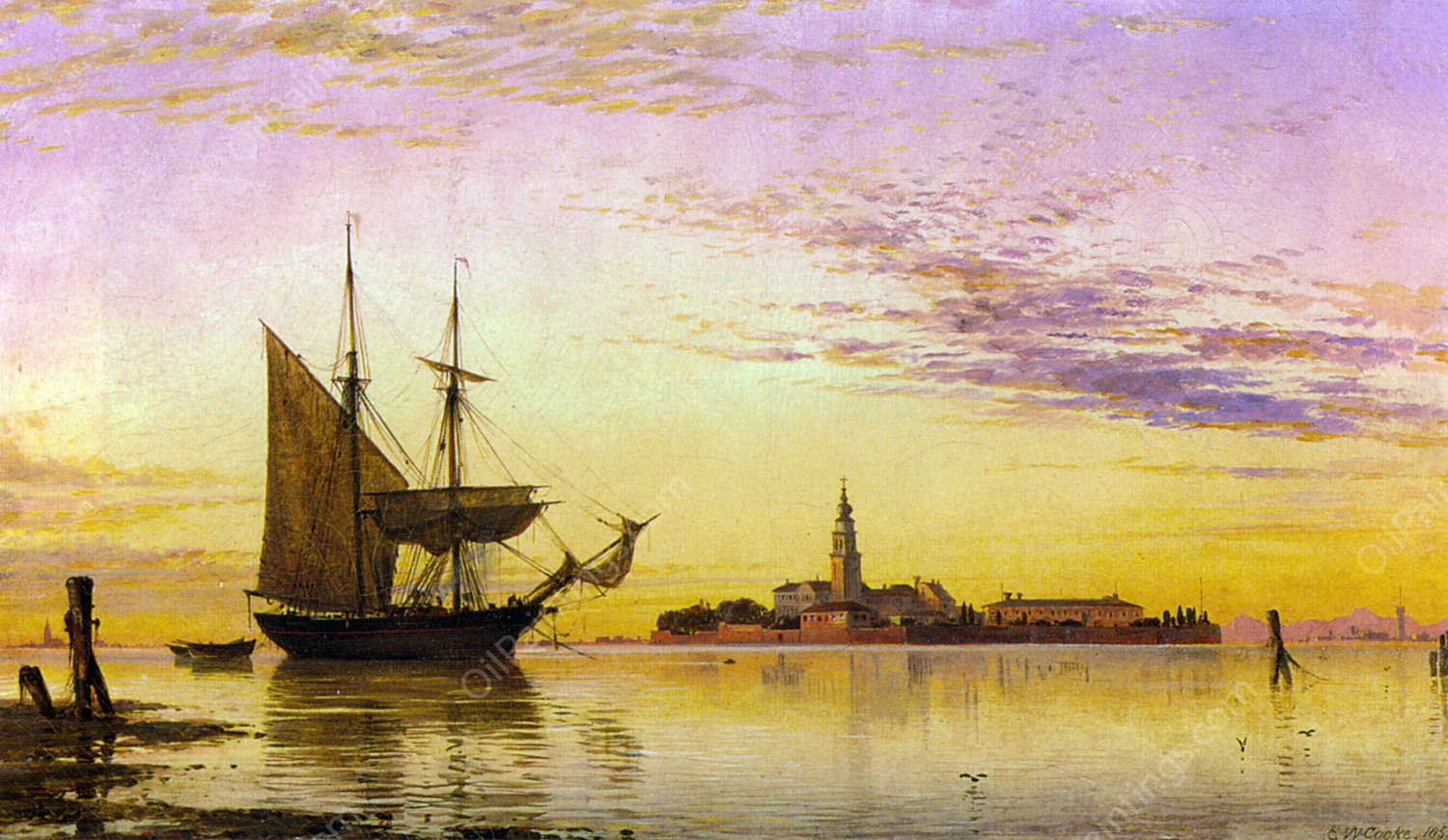 The Armenian Convent, Venice by Edward William Cooke - Hand-Painted Oil Painting Reproduction