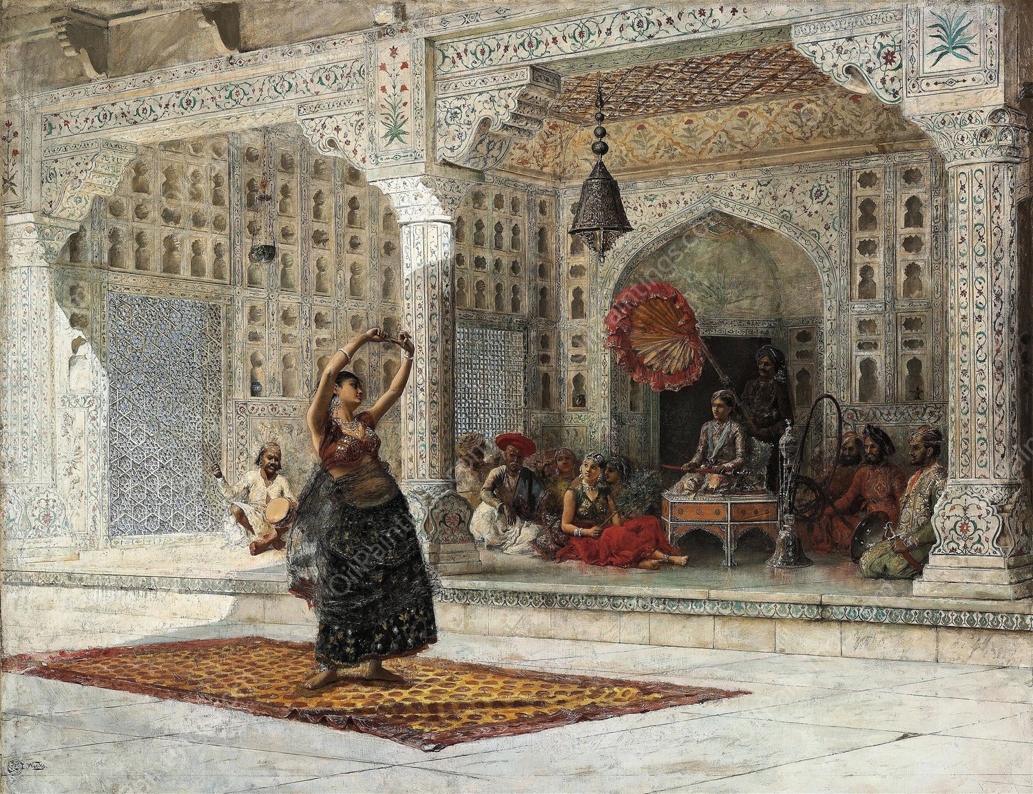 The Nautch by Edwin Lord Weeks - Hand-Painted Oil Painting Reproduction