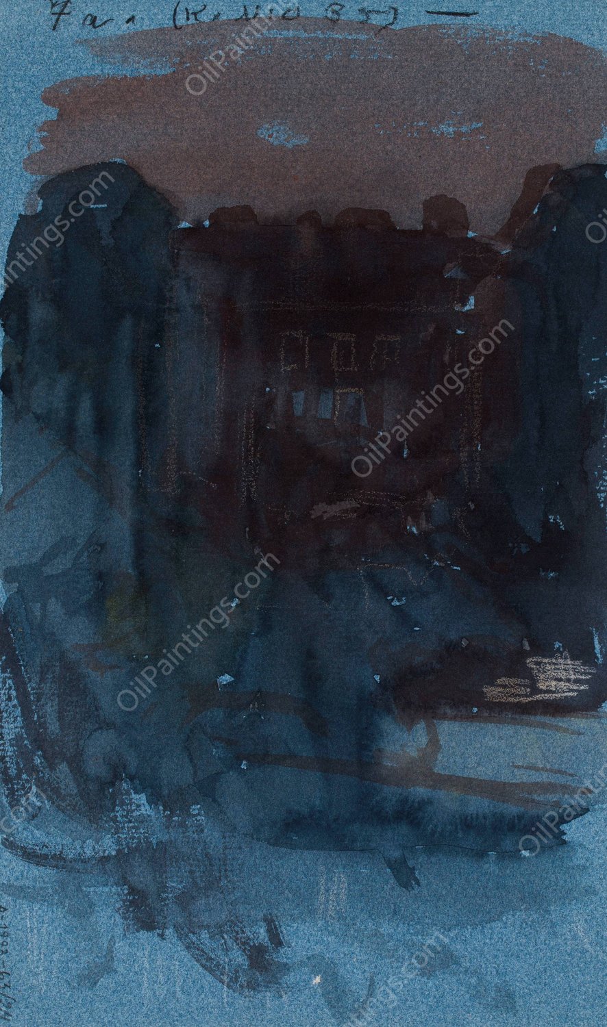 House in the Park  by Eero Jarnefelt - Hand-Painted Oil Painting Reproduction