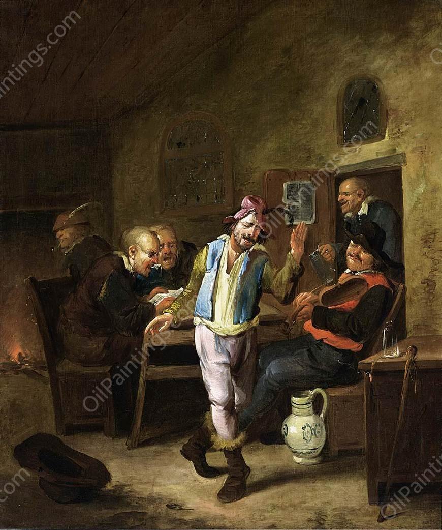 Peasants in a Tavern by Egbert Jaspersz Van Heemskerck The Elder - Hand-Painted Oil Painting Reproduction