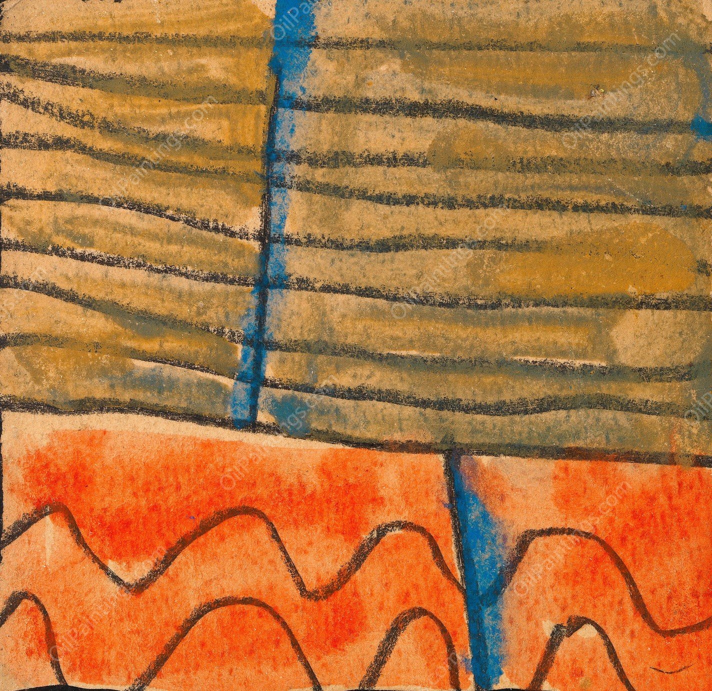 Abstrahierte Landschaft  by Egon Schiele - Hand-Painted Oil Painting Reproduction