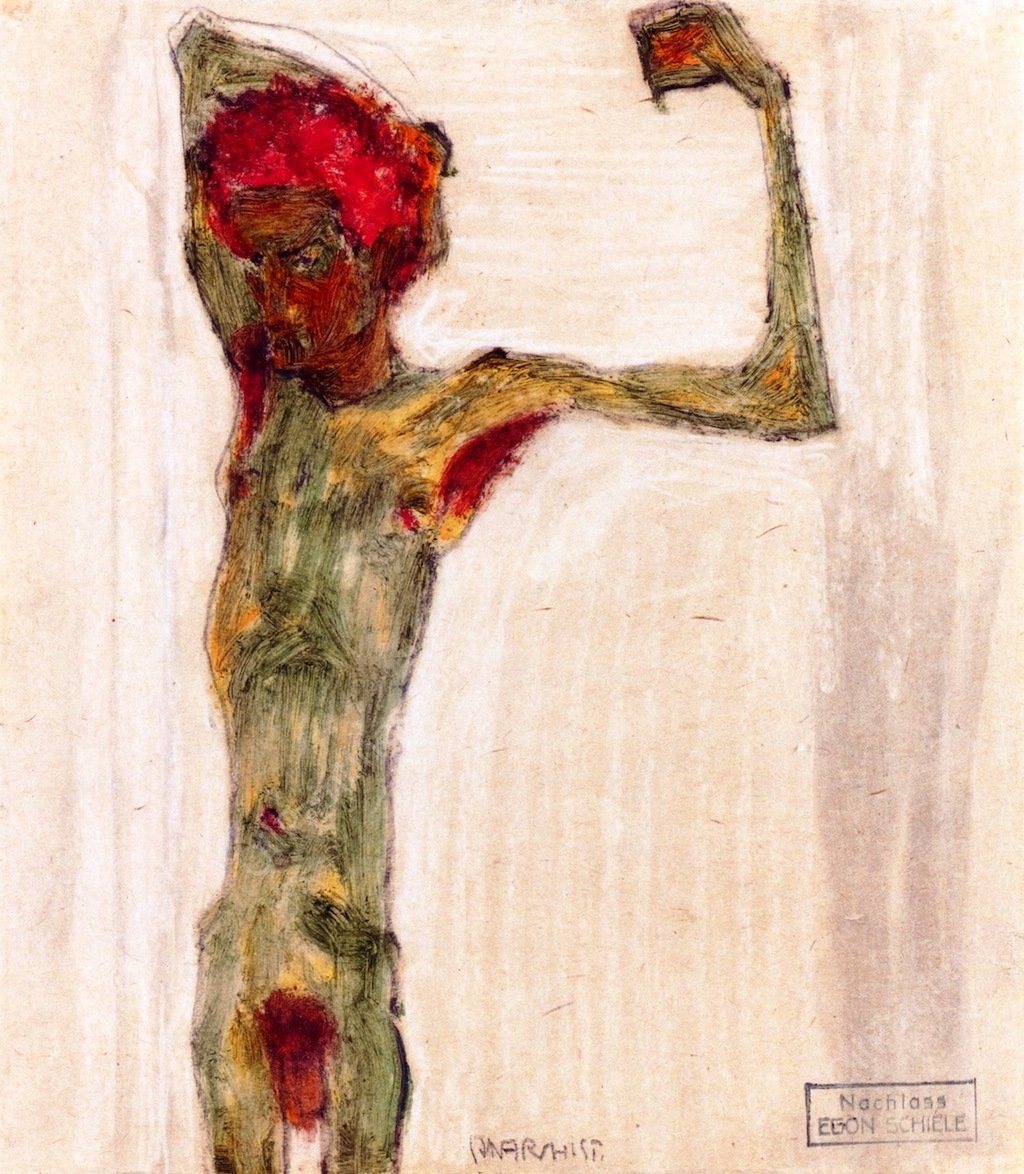 Anarchist by Egon Schiele - Hand-Painted Oil Painting Reproduction