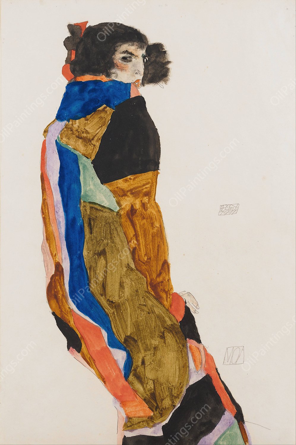 Moa  by Egon Schiele - Hand-Painted Oil Painting Reproduction