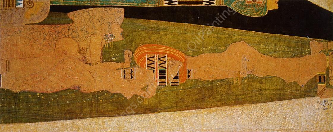 Water Sprites II by Egon Schiele - Hand-Painted Oil Painting Reproduction