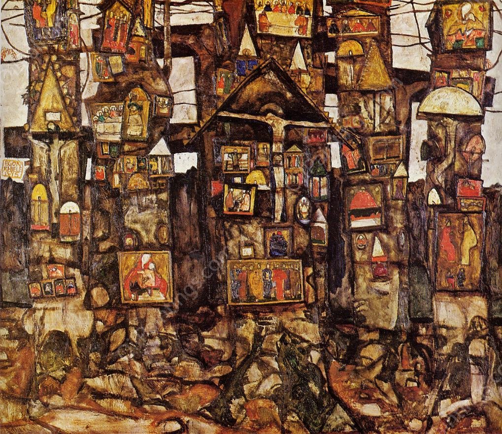 Woodland Prayer by Egon Schiele - Hand-Painted Oil Painting Reproduction