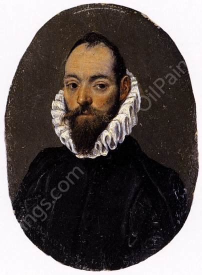 Portrait of a Man by El Greco - Hand-Painted Oil Painting Reproduction