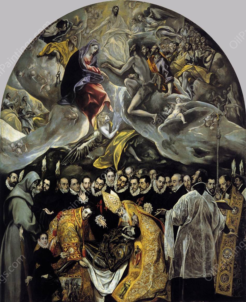 The Burial of the Count of Orgaz by El Greco - Hand-Painted Oil Painting Reproduction