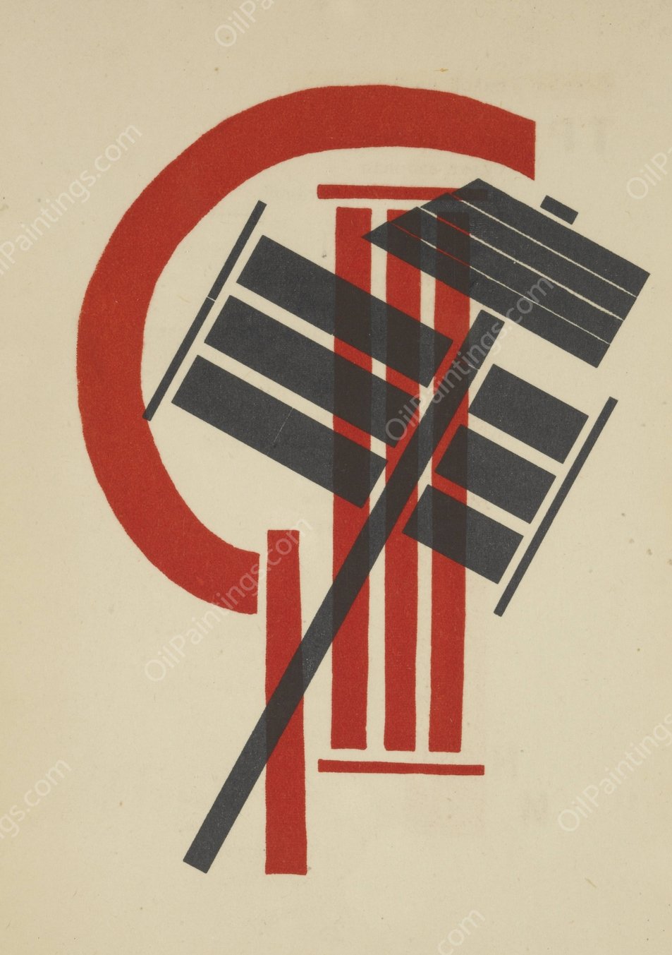 Internatsional  by El Lissitzky - Hand-Painted Oil Painting Reproduction