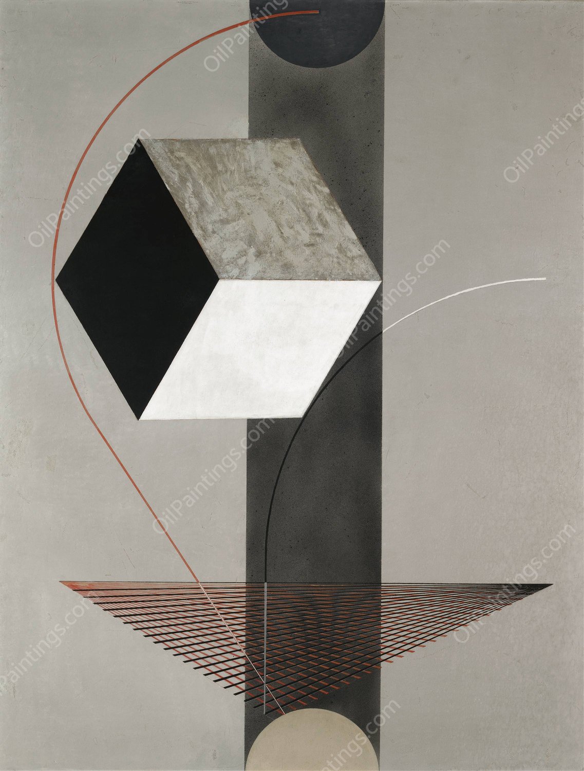 Proun 99  by El Lissitzky - Hand-Painted Oil Painting Reproduction