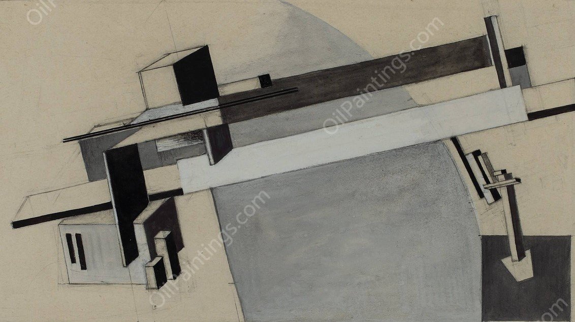 Proun Study 1A  by El Lissitzky - Hand-Painted Oil Painting Reproduction