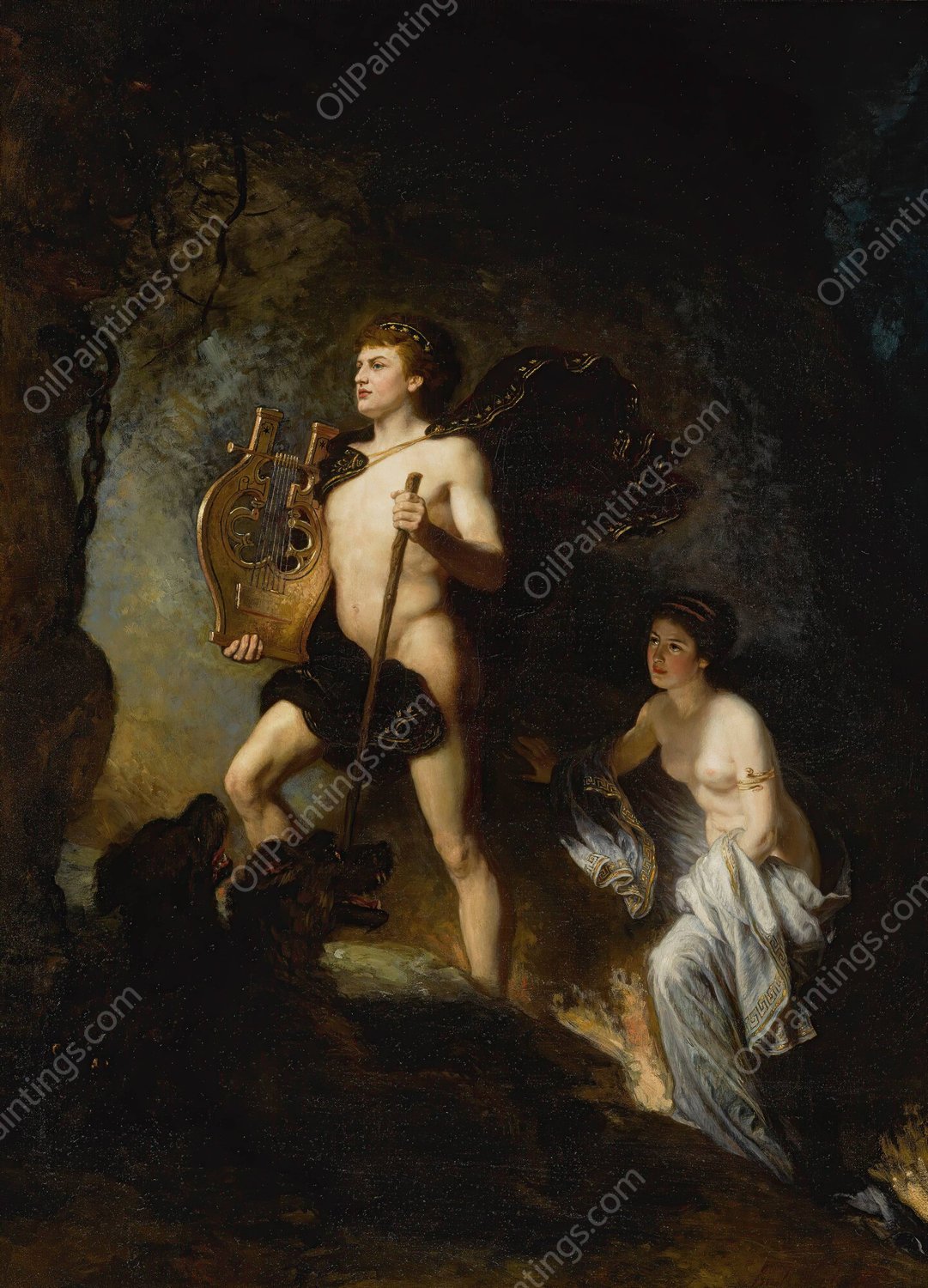 Orpheus And Eurydice by Emil Neide - Hand-Painted Oil Painting Reproduction
