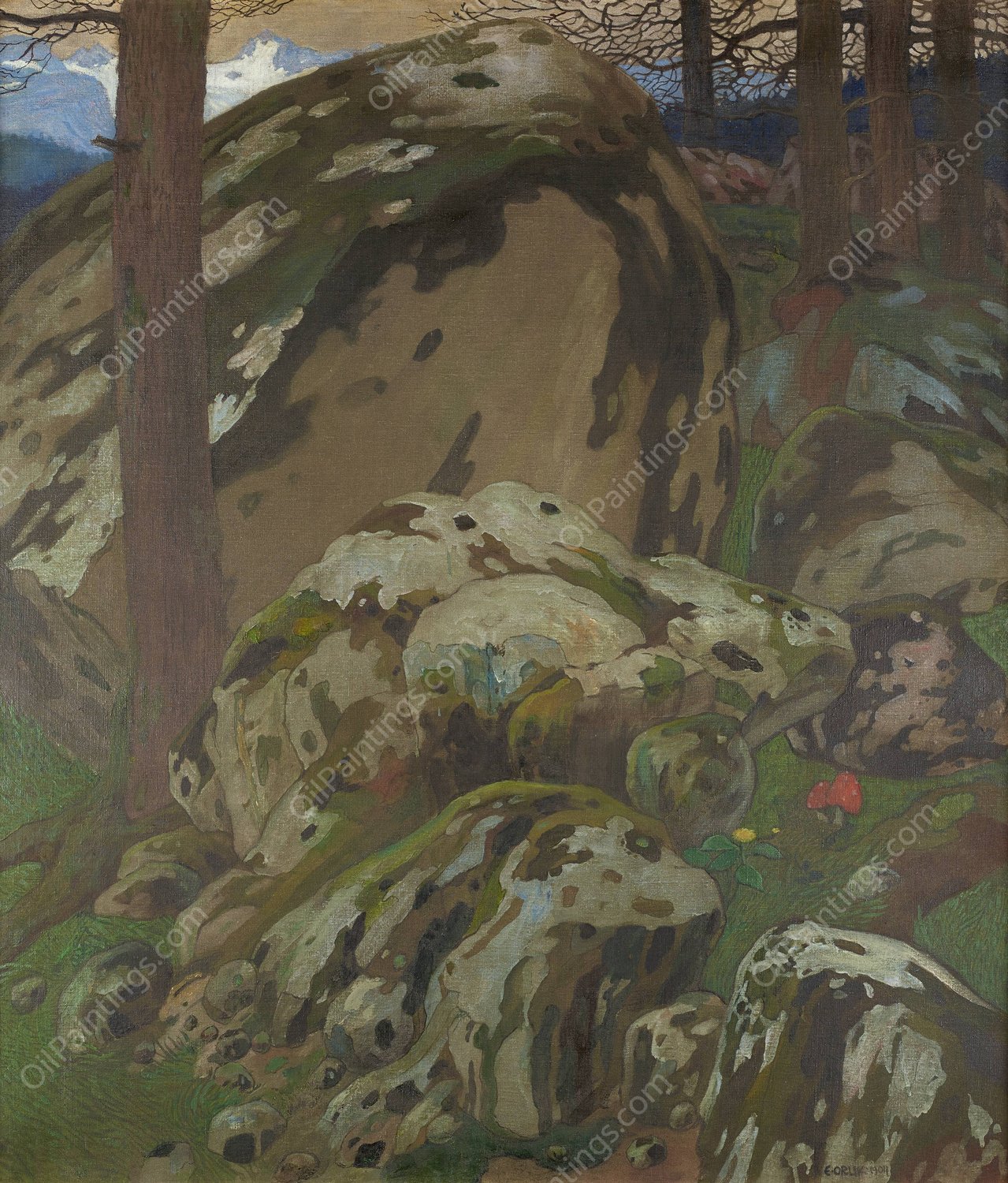 Dachstein  by Emil Orlik - Hand-Painted Oil Painting Reproduction
