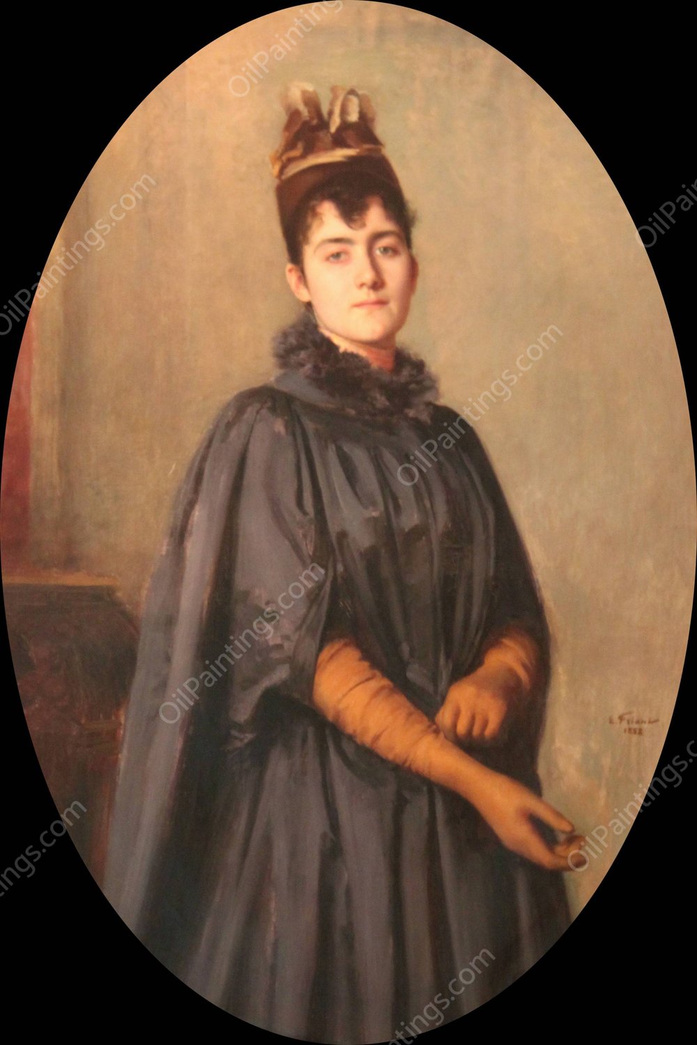 Portrait de Camille Majorelle  by Emile Friant - Hand-Painted Oil Painting Reproduction