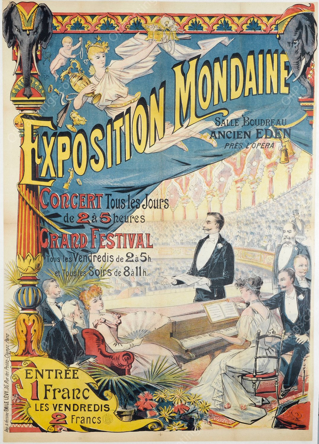 Exposition Mondaine  by Emile Levy - Hand-Painted Oil Painting Reproduction