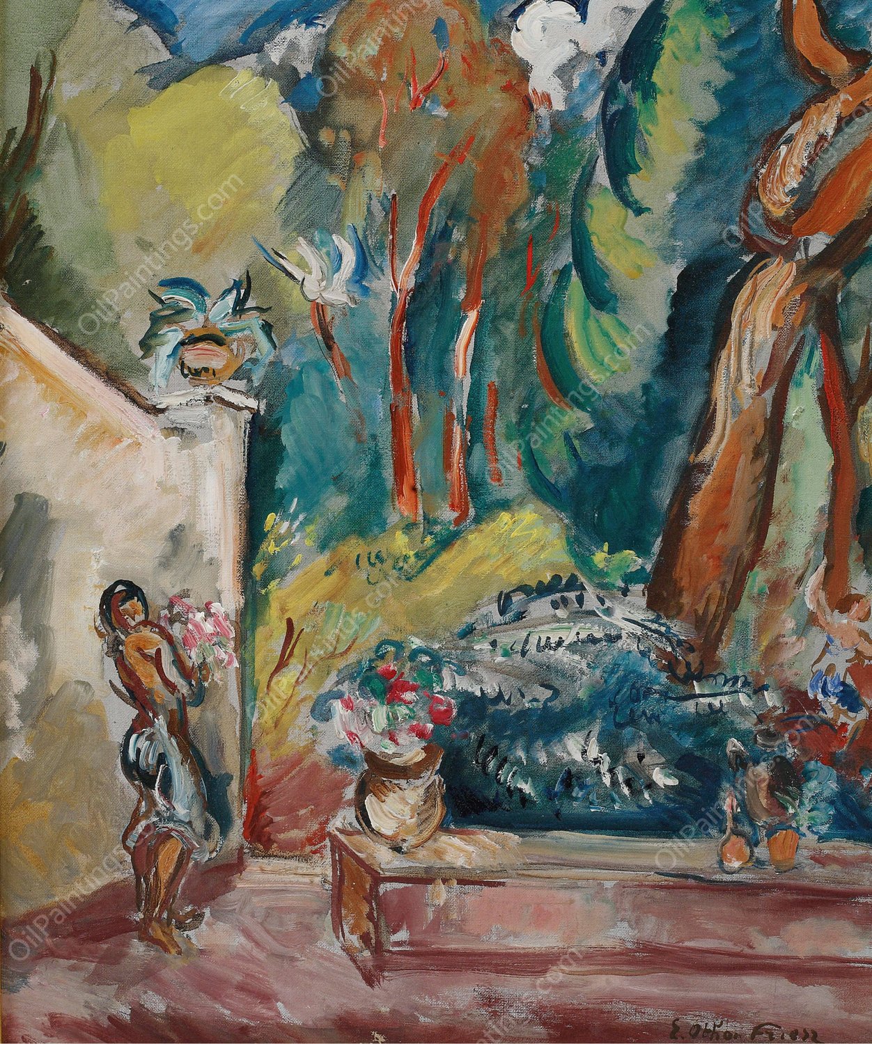 Jardin Des Jarres by Emile Othon Friesz - Hand-Painted Oil Painting Reproduction