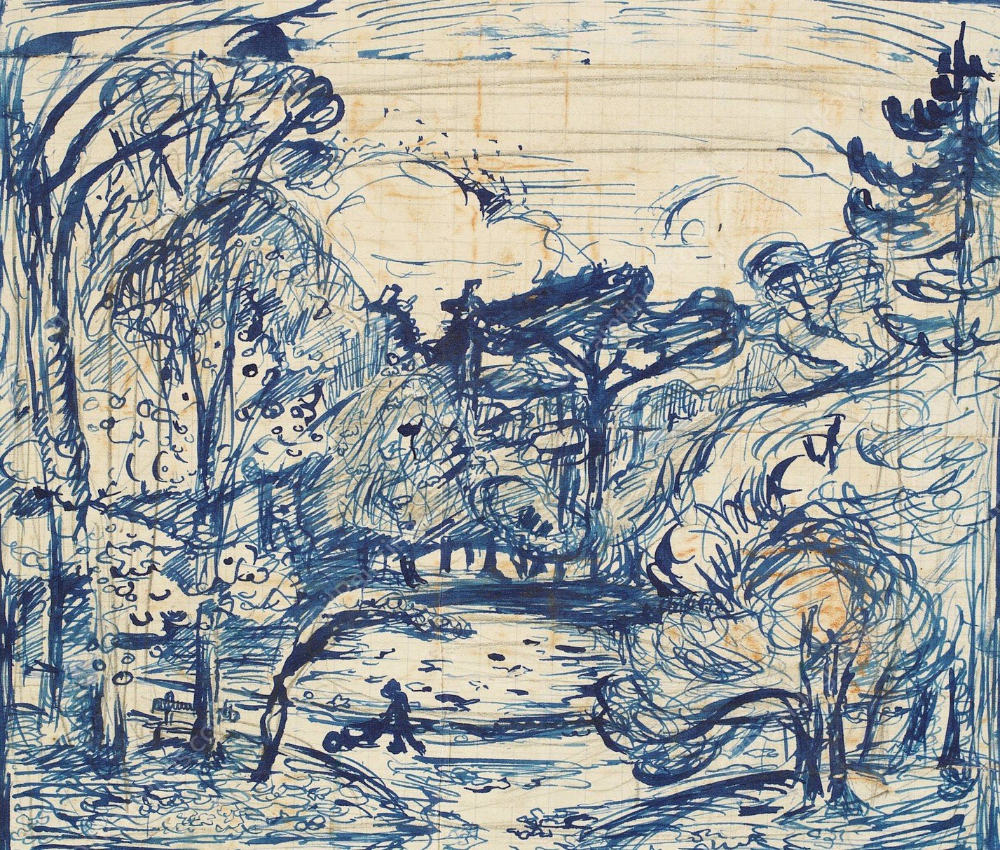 Skovinterieur med braendehugger. La Cote de Grace, Honfleur by Emile Othon Friesz - Hand-Painted Oil Painting Reproduction