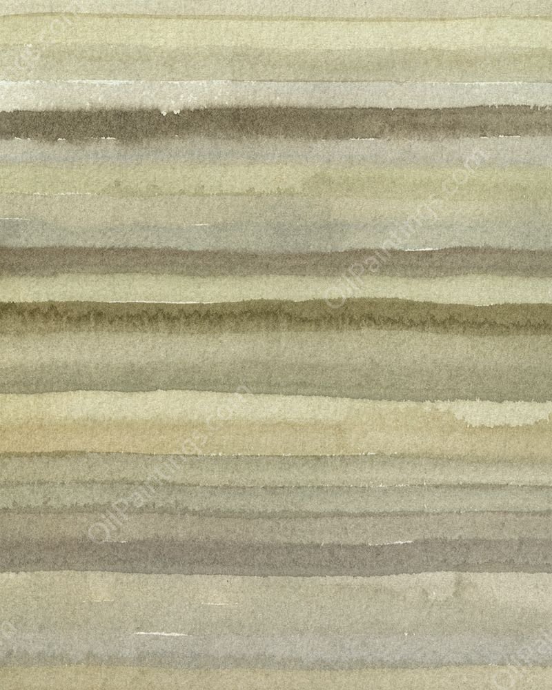 Lines in Neutral II by Emma Caroline - Hand-Painted Oil Painting Reproduction