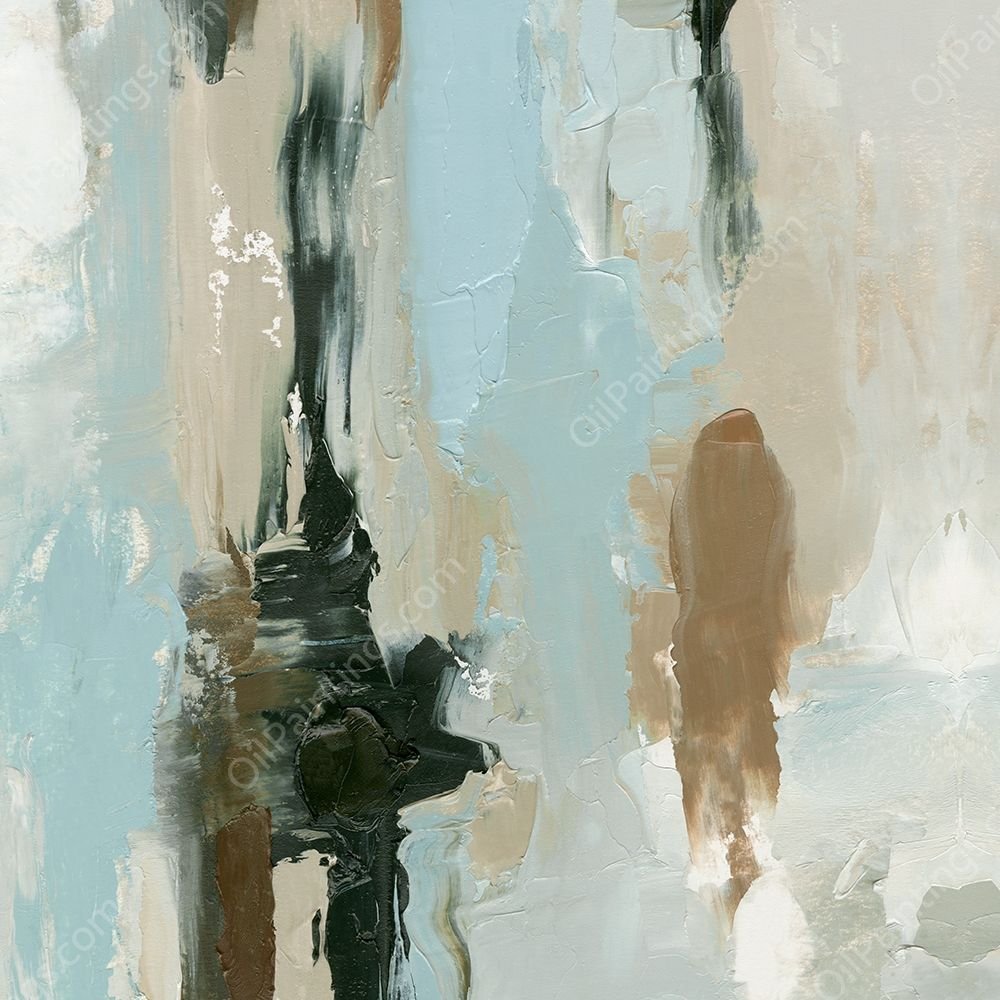 Neutral Landslide I by Emma Caroline - Hand-Painted Oil Painting Reproduction