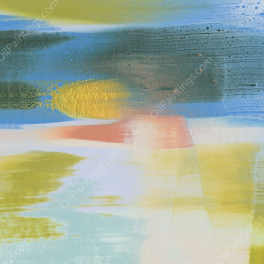 Rainbow Scrape I by Emma Caroline - Hand-Painted Oil Painting Reproduction