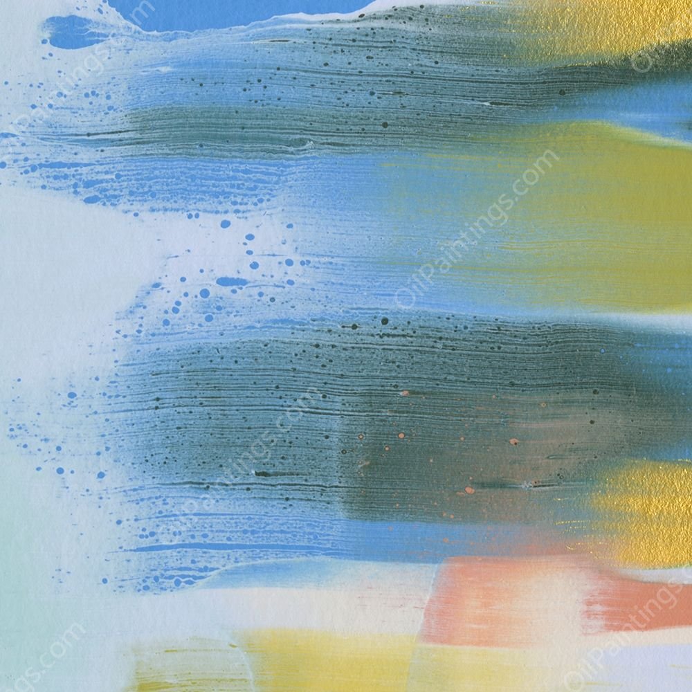 Rainbow Scrape II by Emma Caroline - Hand-Painted Oil Painting Reproduction