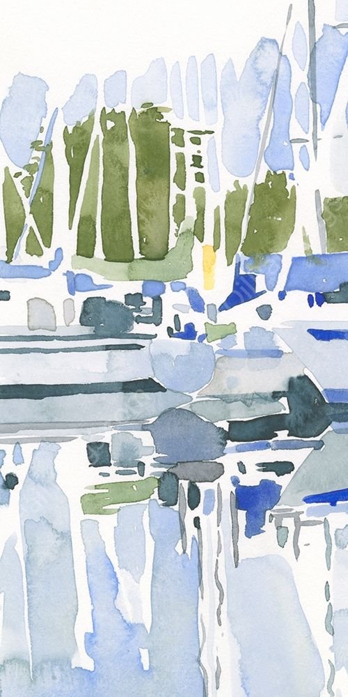 Sailboat Reflections I by Emma Caroline - Hand-Painted Oil Painting Reproduction