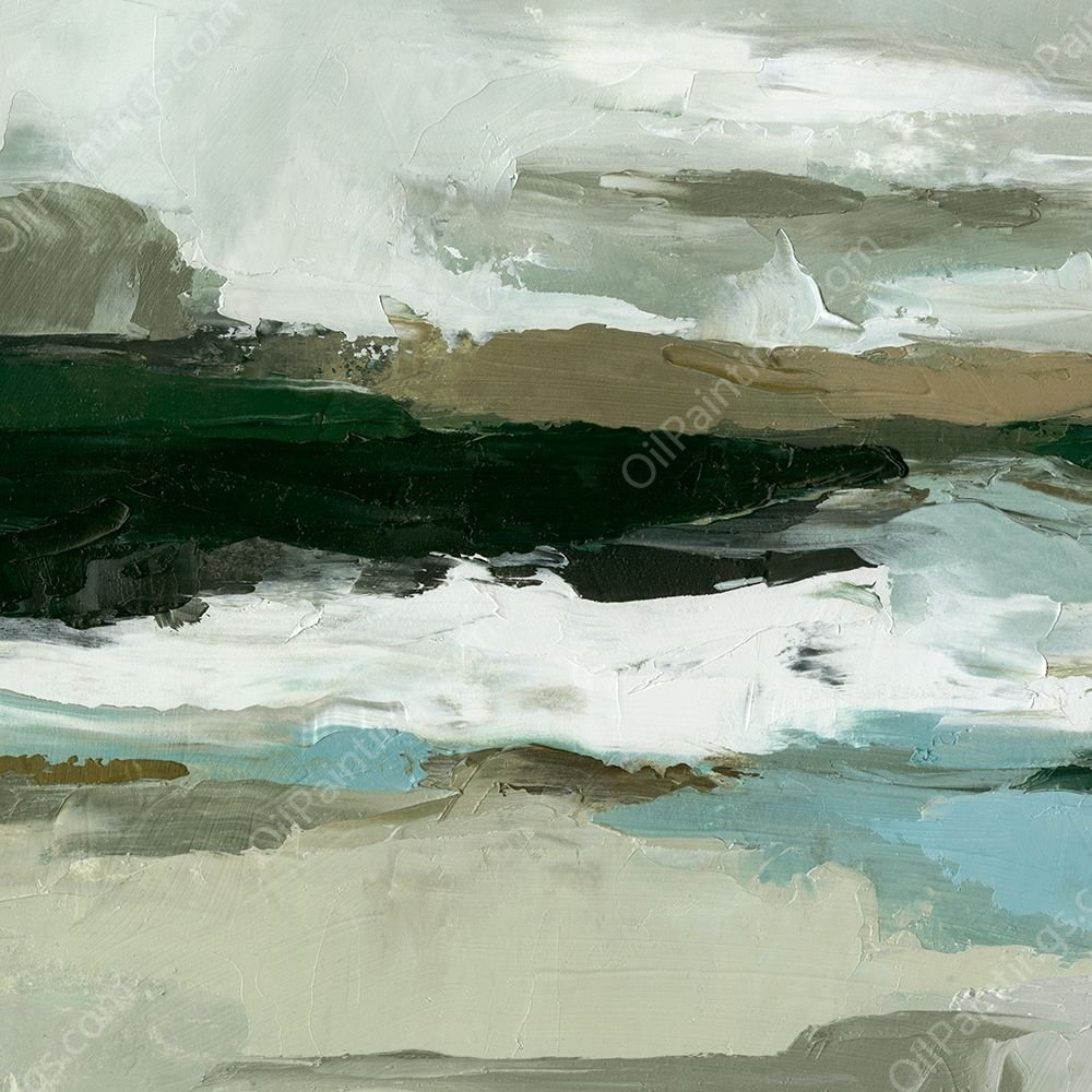 Textured Ocean Tide I by Emma Caroline - Hand-Painted Oil Painting Reproduction