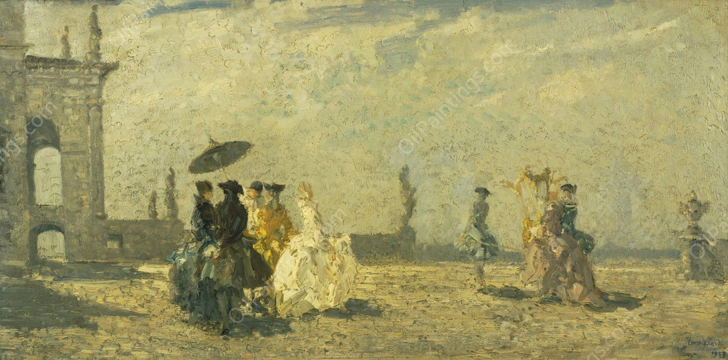 The Rendezvous by Emma Ciardi - Hand-Painted Oil Painting Reproduction