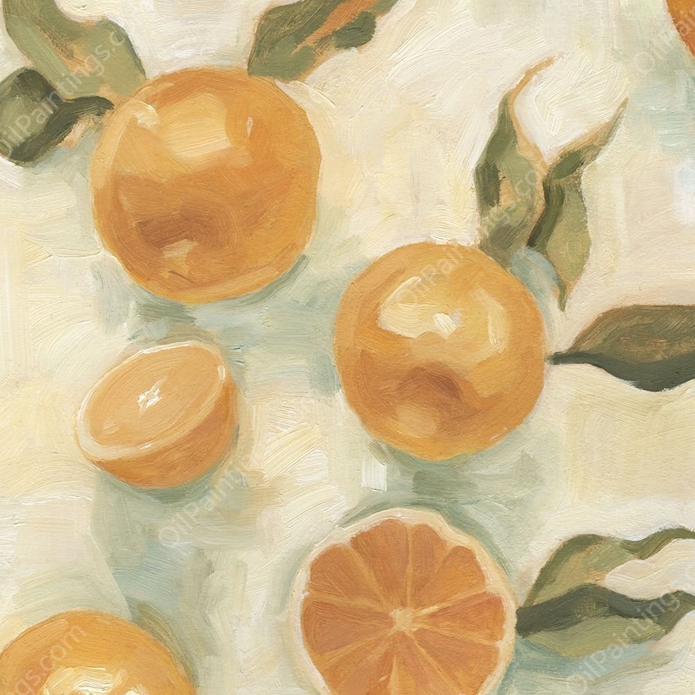 Citrus Study in Oil IV by Emma Scarvey - Hand-Painted Oil Painting Reproduction