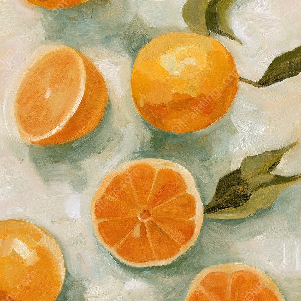 Fresh Citrus I by Emma Scarvey - Hand-Painted Oil Painting Reproduction
