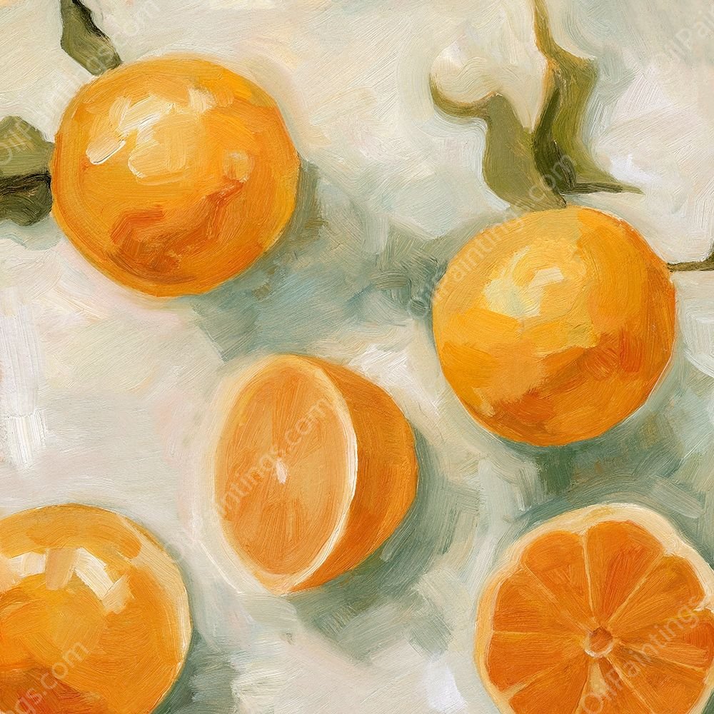 Fresh Citrus IV by Emma Scarvey - Hand-Painted Oil Painting Reproduction