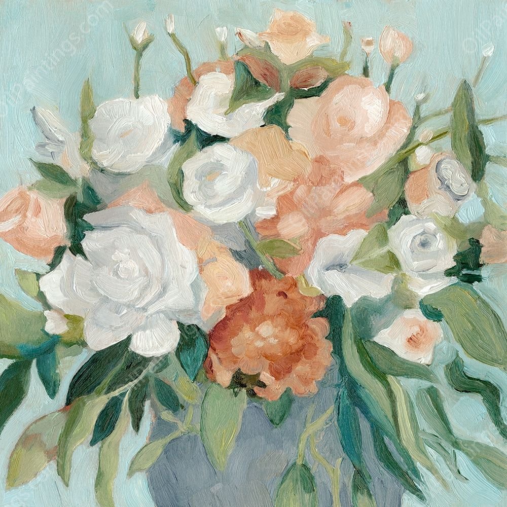 Soft Pastel Bouquet I by Emma Scarvey - Hand-Painted Oil Painting Reproduction