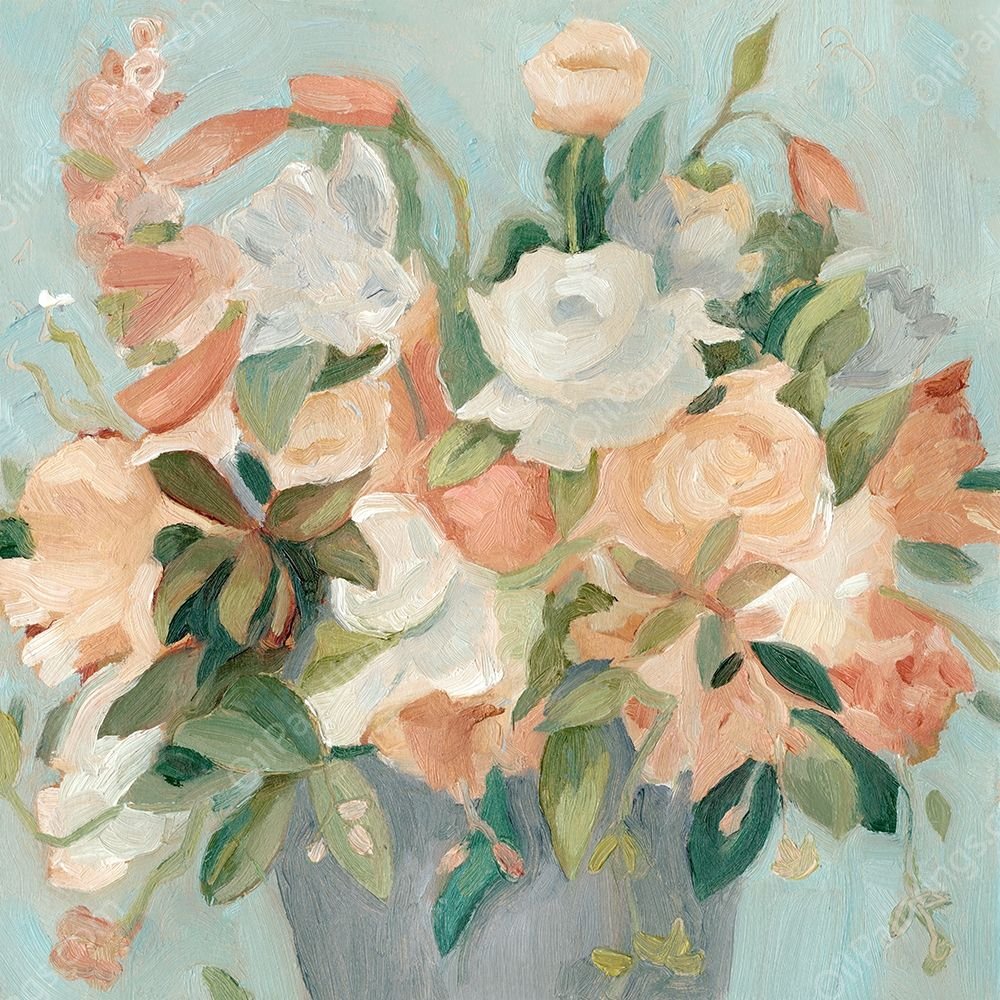 Soft Pastel Bouquet II by Emma Scarvey - Hand-Painted Oil Painting Reproduction