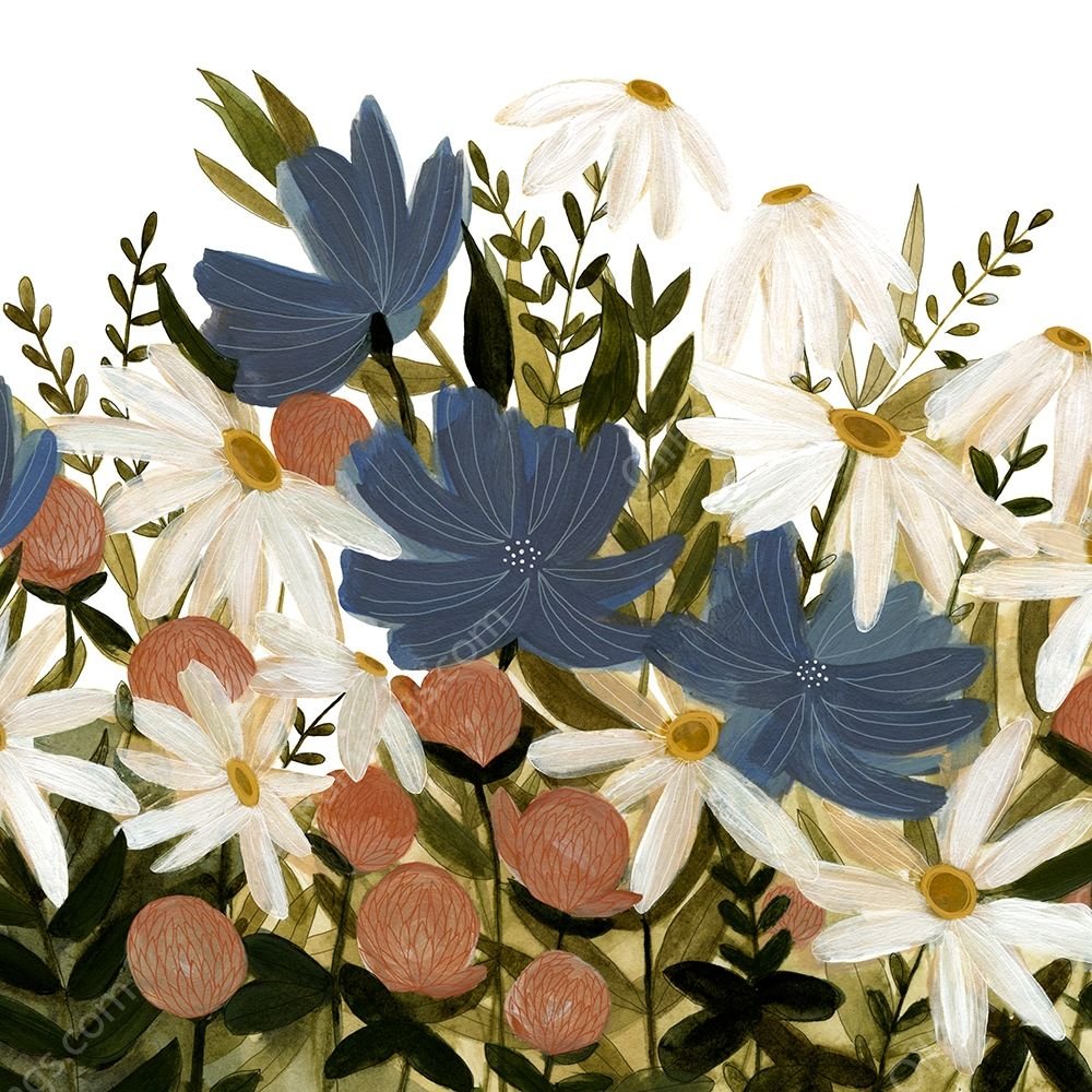 Wildflower Garden II by Emma Scarvey - Hand-Painted Oil Painting Reproduction