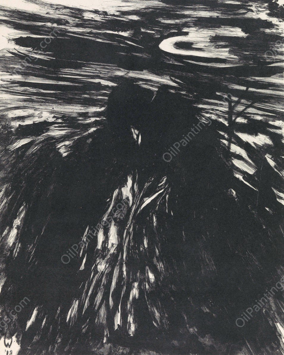 Romantische avond  by Erich Wichmann - Hand-Painted Oil Painting Reproduction