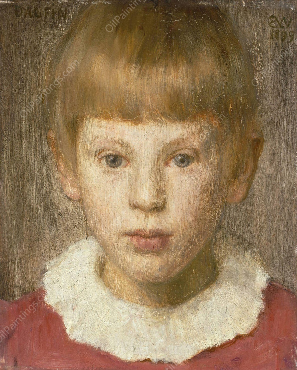 Dagfin, the Artist's Son  by Erik Werenskiold - Hand-Painted Oil Painting Reproduction