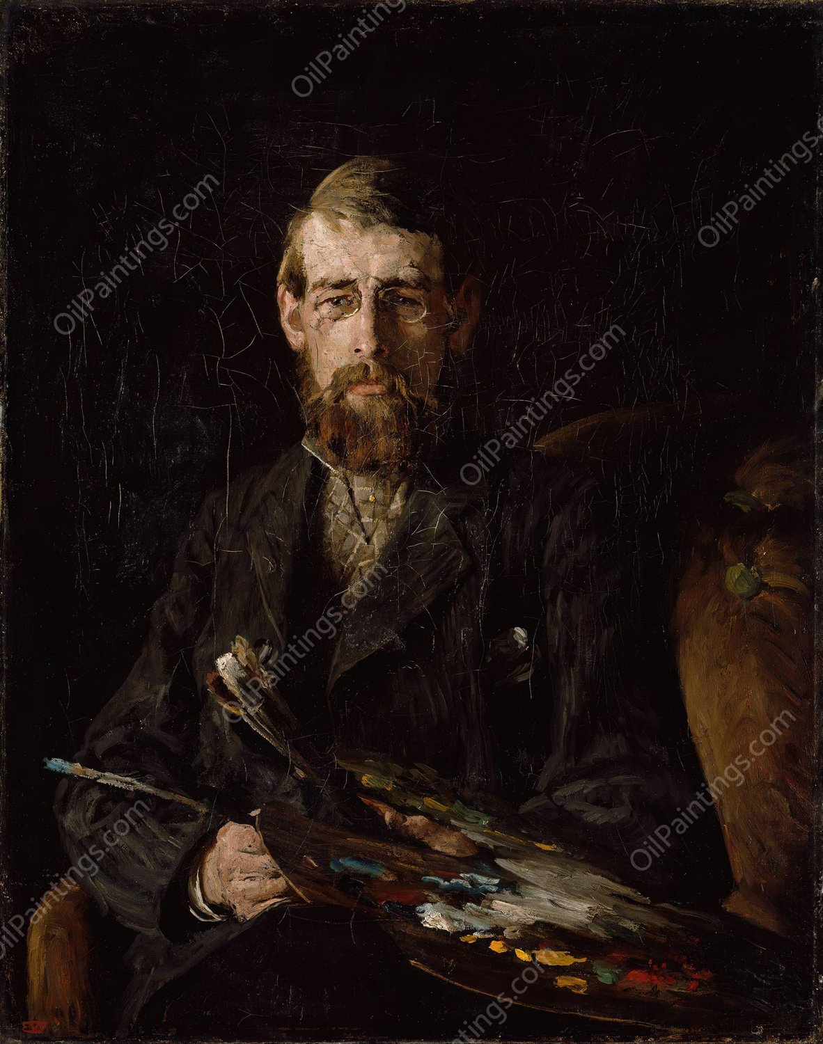 Portrait of the Painter Nils Hansteen  by Erik Werenskiold - Hand-Painted Oil Painting Reproduction