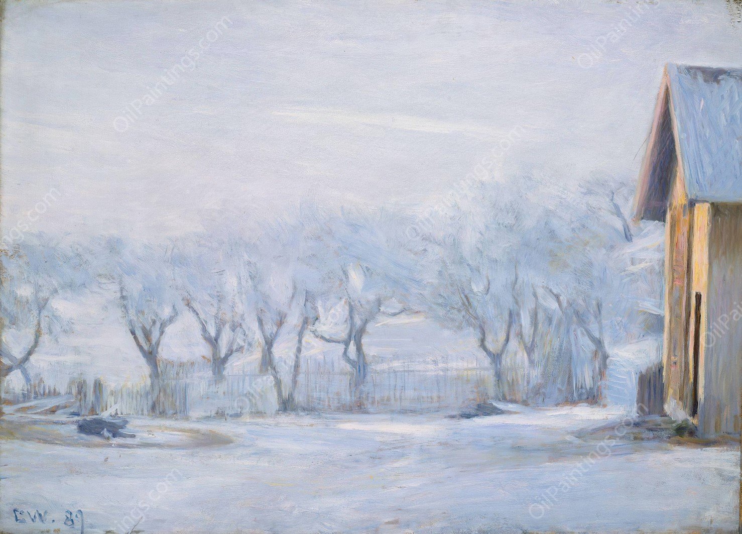White Frost  by Erik Werenskiold - Hand-Painted Oil Painting Reproduction