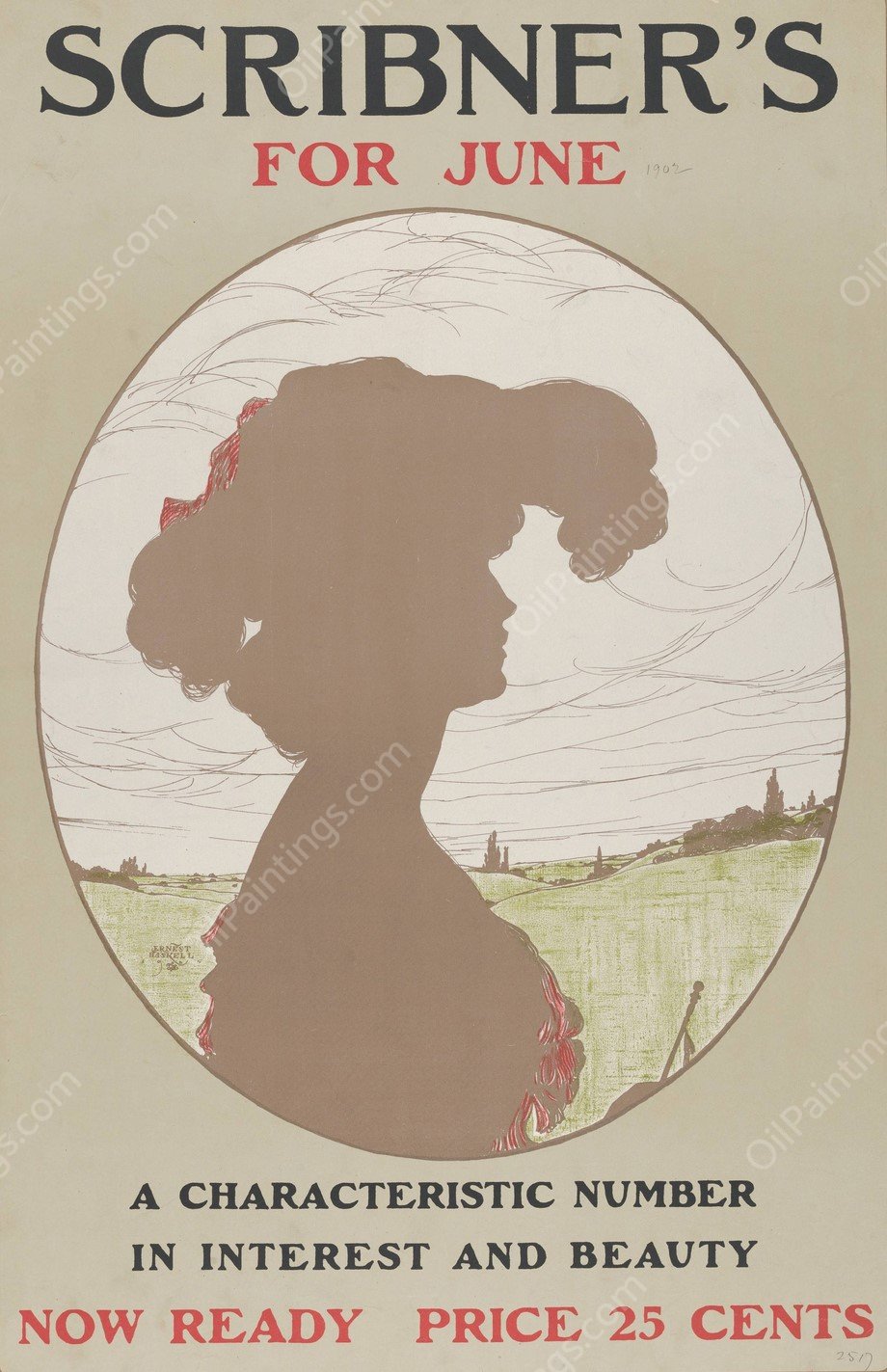 Scribner's for June  by Ernest Haskell - Hand-Painted Oil Painting Reproduction