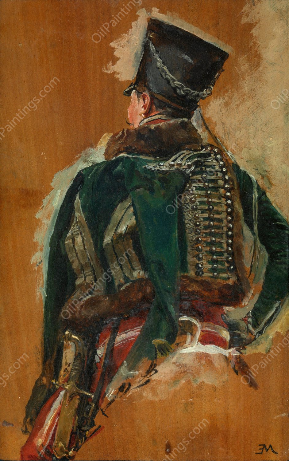 Cavalry Man by Ernest Meissonier - Hand-Painted Oil Painting Reproduction