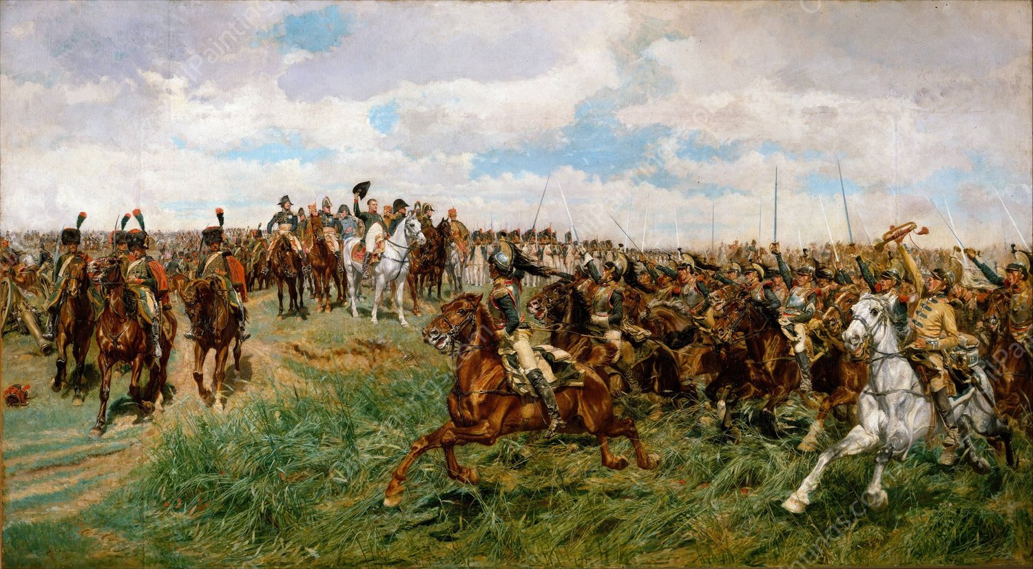 Friedland  by Ernest Meissonier - Hand-Painted Oil Painting Reproduction